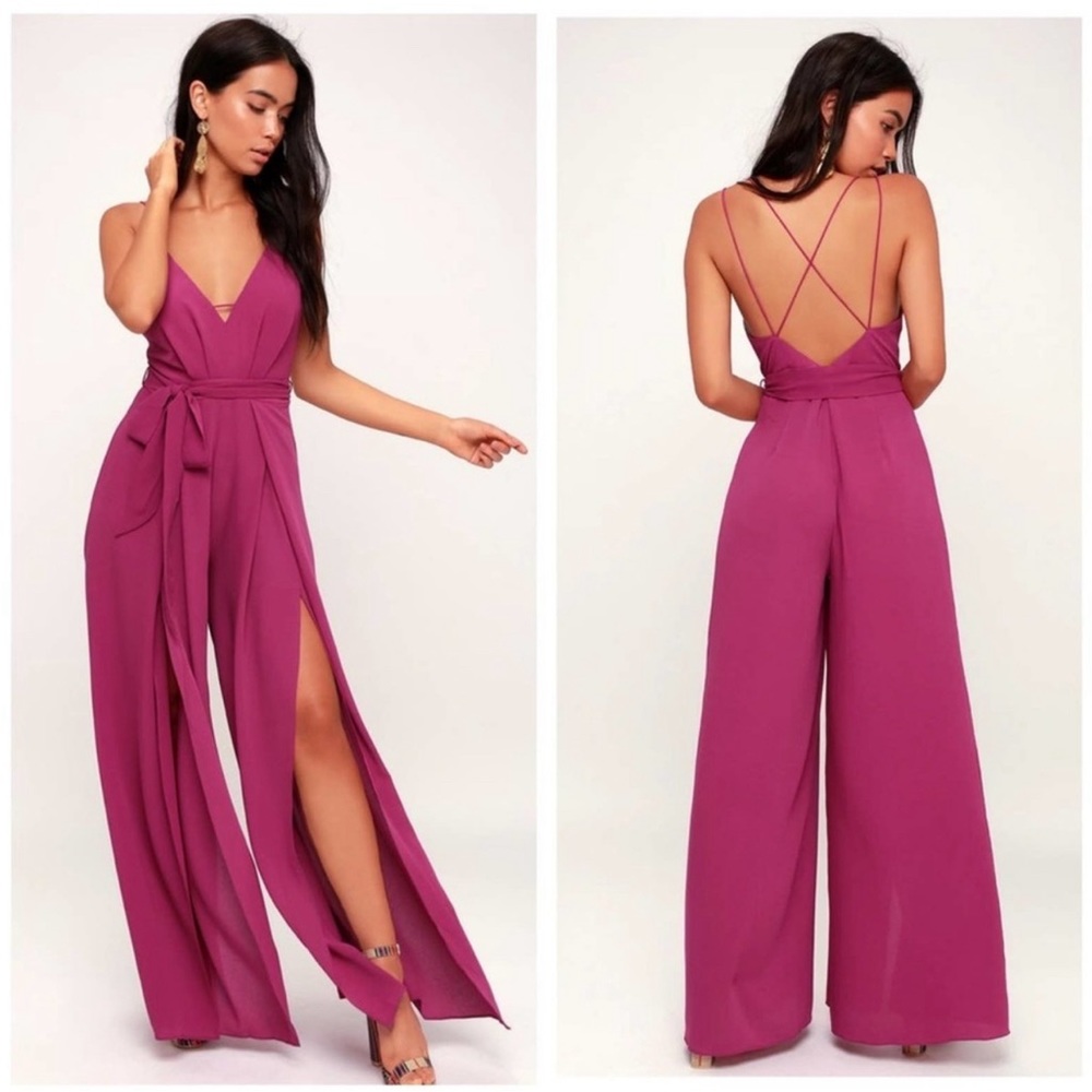 Magenta one piece jumpsuit